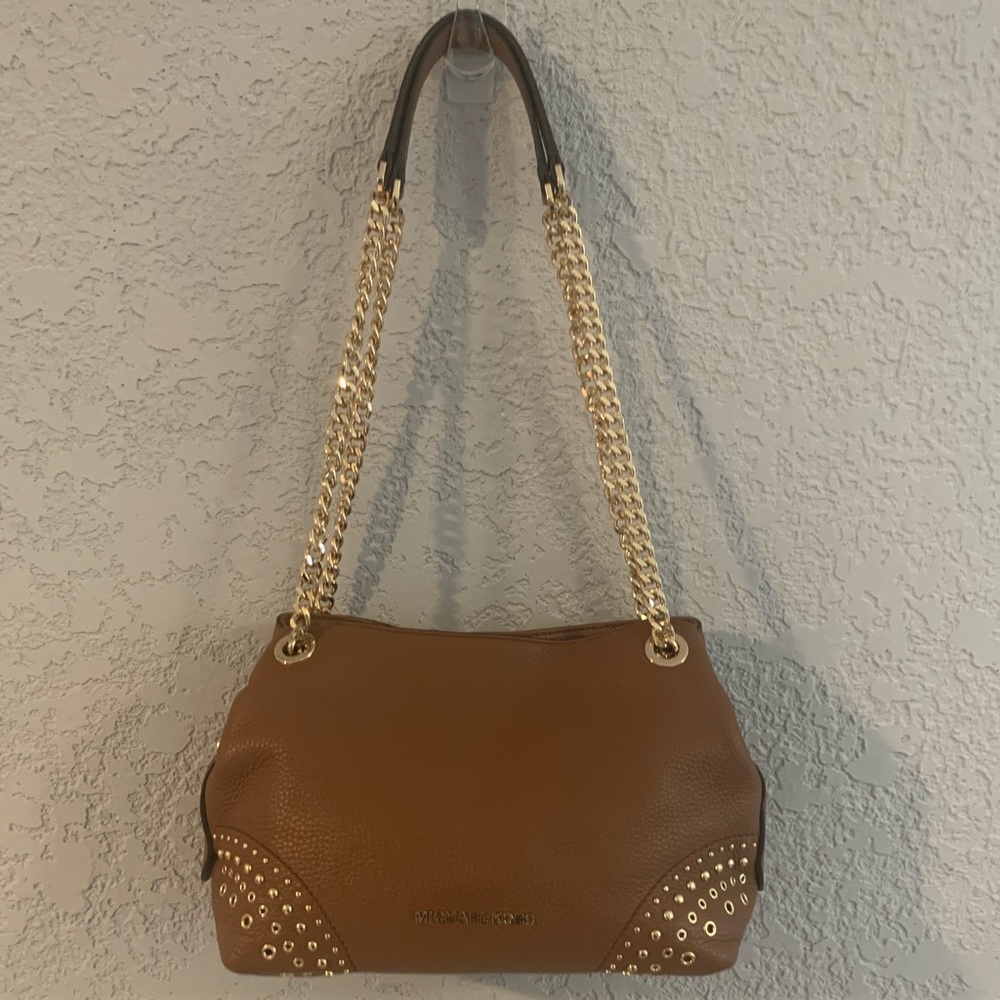 😊Michael Kors satchel shoulder bag Brown